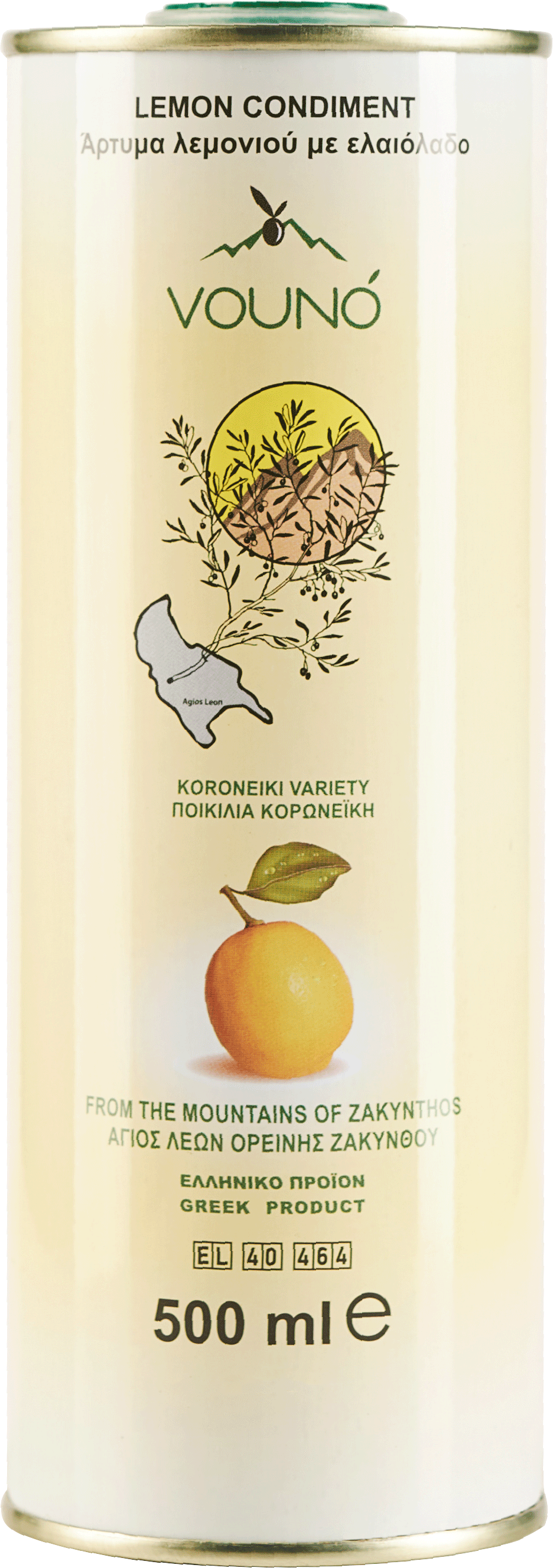 VOUNÓ Zitronenwürze mit Olivenöl 500 ml