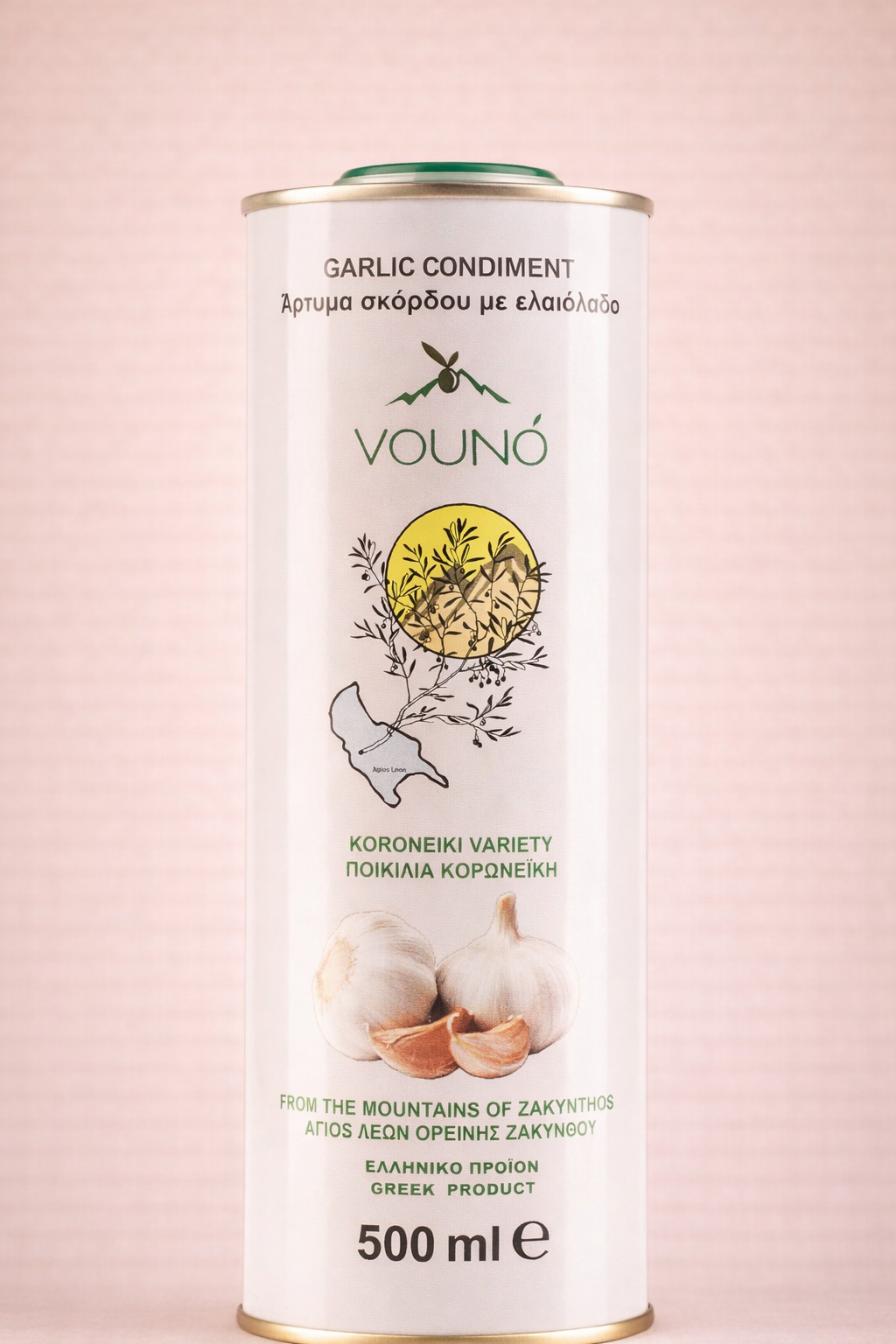 Vouno Extra Virgin Oil GARLIC CONDIMENT 250 ml